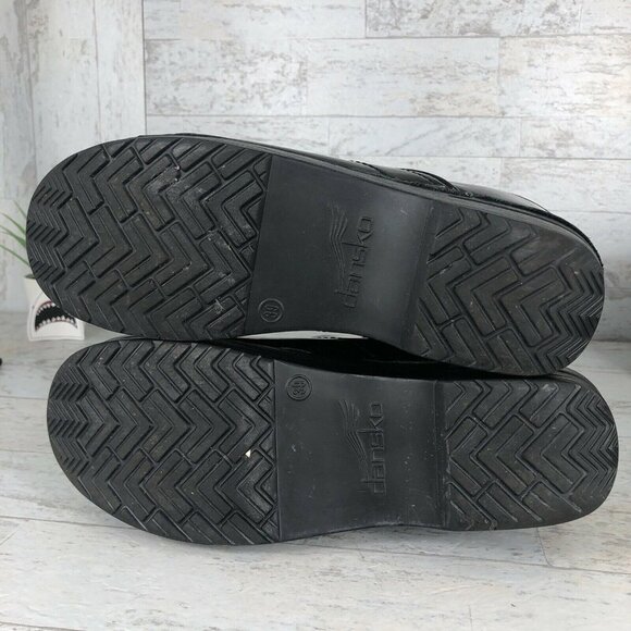 Dansko Clogs Size 39 Black‎ Patent Leather Nursing Professional Shoes - Picture 8 of 9